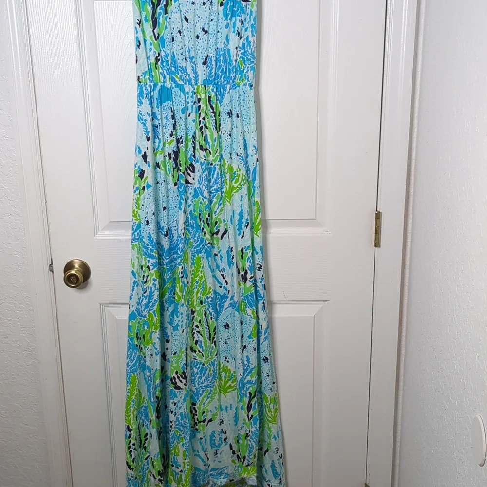 Lilly Pulitzer marlisa strapless maxi dress in let's cha cha - Picture 7 of 7